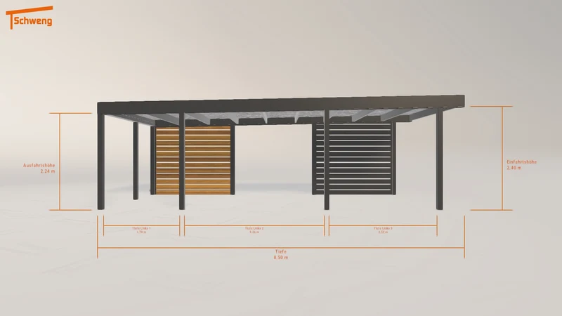 #DE Schweng Flachdachcarport C600 (ID zb3v4z) #MTG
