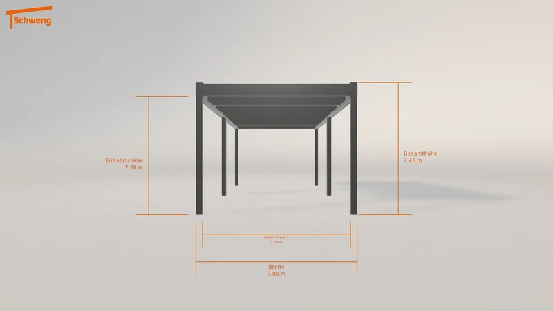 #DE Schweng Flachdachcarport C600 (ID k2dnkz)