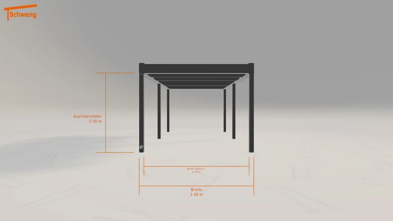 #DE Schweng Flachdachcarport C600 (ID k2dnkz)