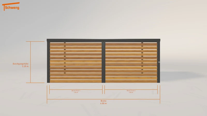 #DE Schweng Pultdachcarport S400 (ID 773rgp)