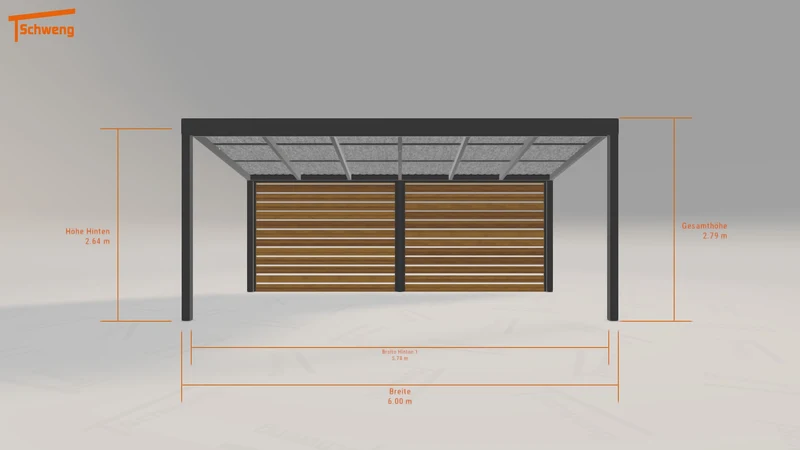 #DE Schweng Pultdachcarport S400 (ID 773rgp)