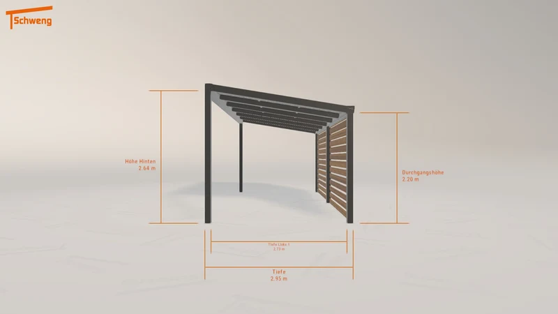 #DE Schweng Pultdachcarport S400 (ID 773rgp)