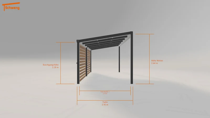 #DE Schweng Pultdachcarport S400 (ID 773rgp)