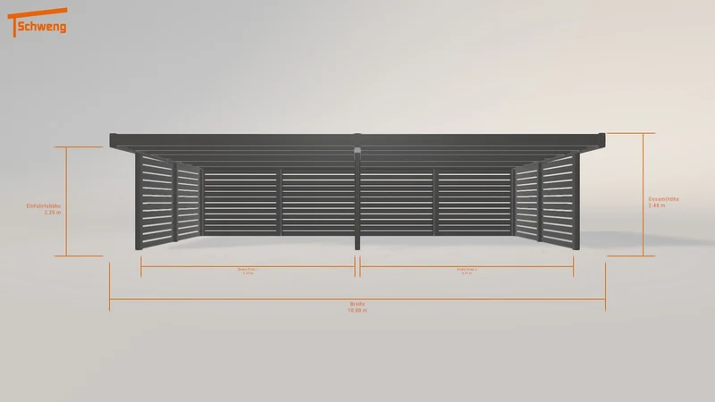 #DE Schweng Flachdachcarport C600 (ID 42qvgy) #MTG
