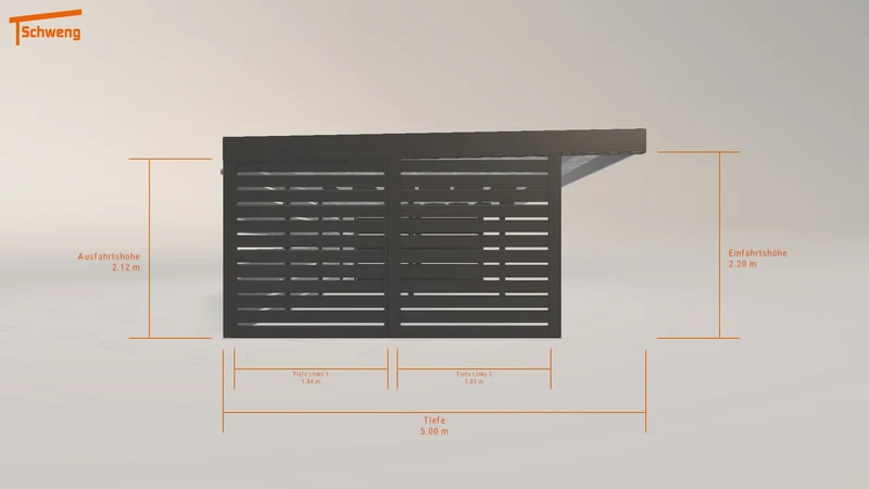 #DE Schweng Flachdachcarport C600 (ID 42qvgy) #MTG