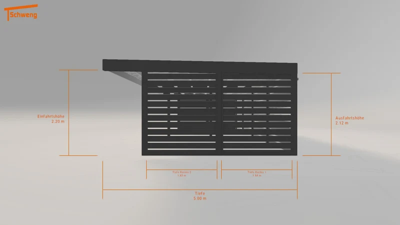 #DE Schweng Flachdachcarport C600 (ID 42qvgy) #MTG