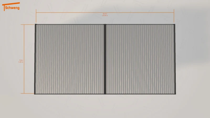 #DE Schweng Flachdachcarport C600 (ID 42qvgy) #MTG
