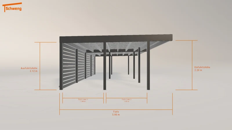 #DE Schweng Flachdachcarport C600+ (ID 9w4xn5) #MTG