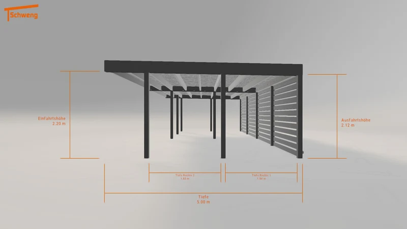 #DE Schweng Flachdachcarport C600+ (ID 9w4xn5) #MTG