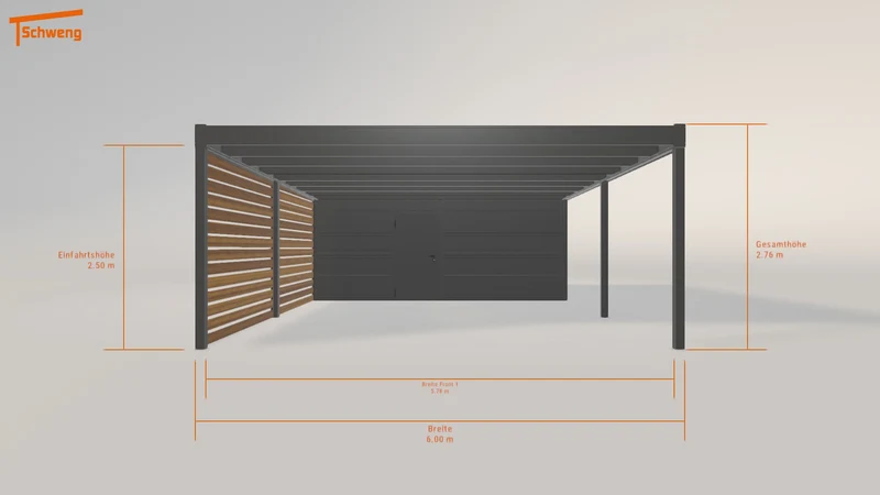 #DE Schweng Flachdachcarport C600 (ID k2dr9k)