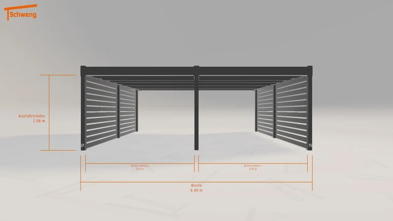 #DE Schweng Flachdachcarport C600 (ID 773nxp) #MTG