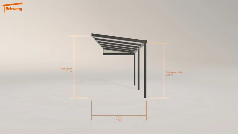 #DE Schweng Pultdachcarport S400 (ID qd7484)