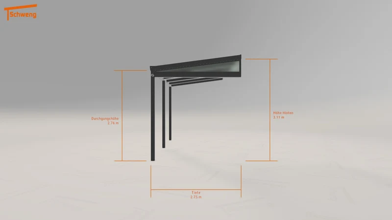 #DE Schweng Pultdachcarport S400 (ID qd7484)
