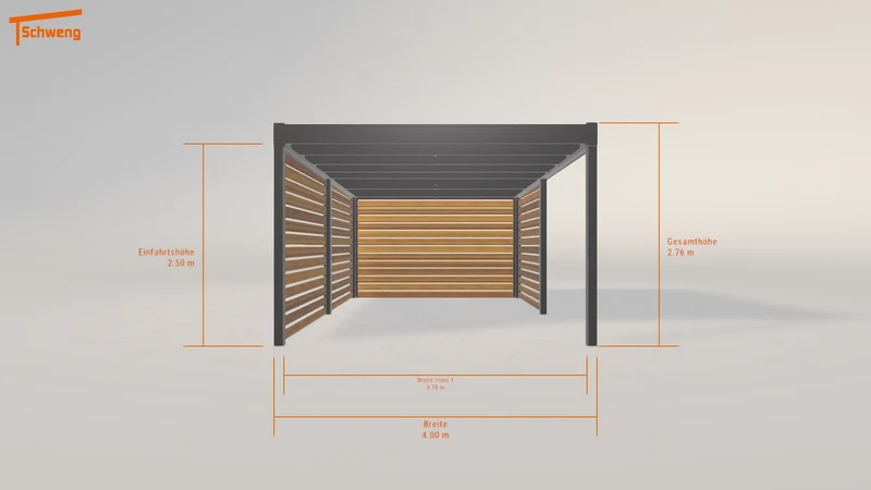 #DE Schweng Flachdachcarport C600 (ID zb9pgy)