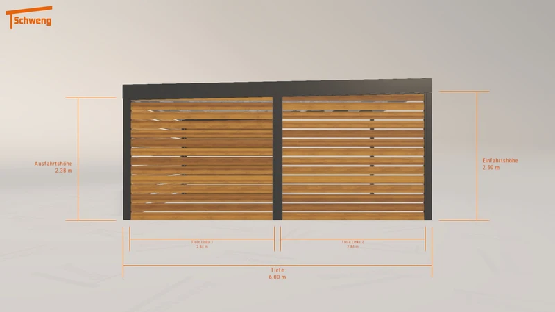 #DE Schweng Flachdachcarport C600 (ID zb9pgy)
