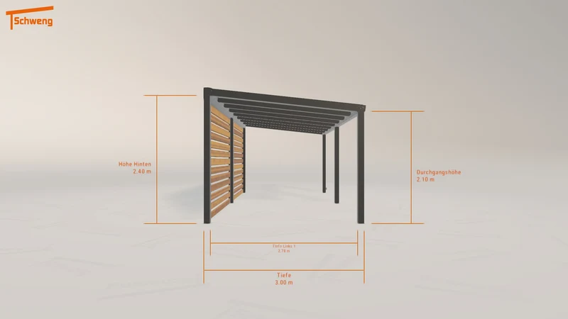 #DE Schweng Pultdachcarport S350 (ID 2q4wny)