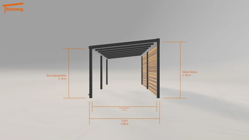 #DE Schweng Pultdachcarport S350 (ID 2q4wny)