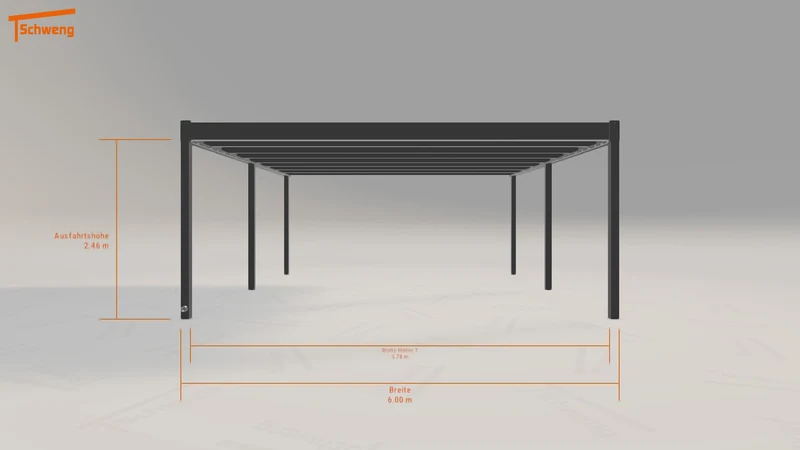 #DE Schweng Flachdachcarport C600+ (ID 5mrv2z)