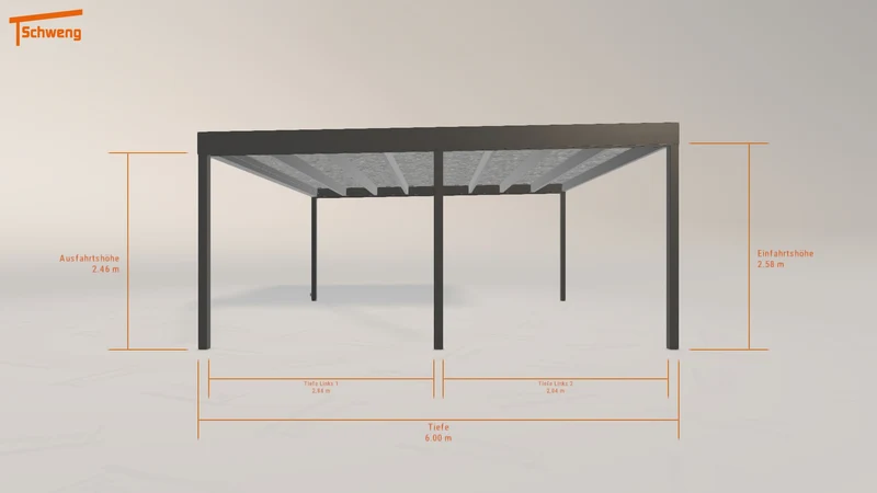 #DE Schweng Flachdachcarport C600+ (ID 5mrv2z)
