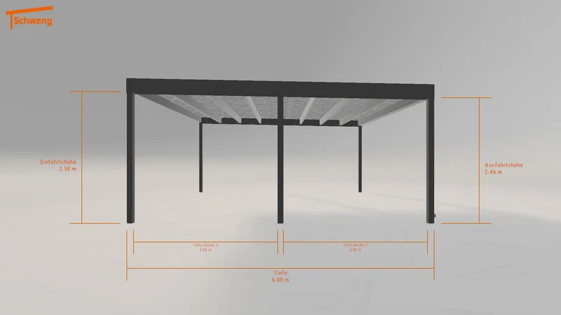 #DE Schweng Flachdachcarport C600+ (ID 5mrv2z)