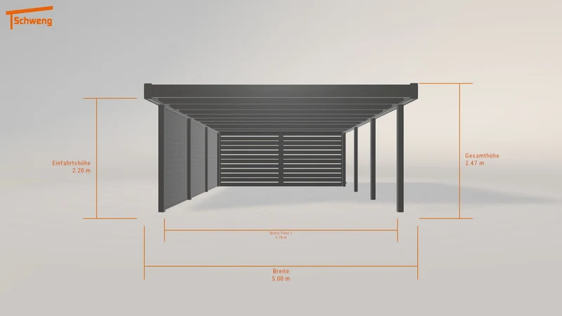 #AT Schweng Flachdachcarport C600+ (ID ygm9q7)