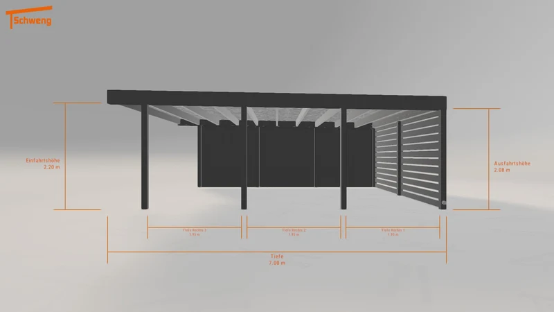 #AT Schweng Flachdachcarport C600+ (ID ygm9q7)