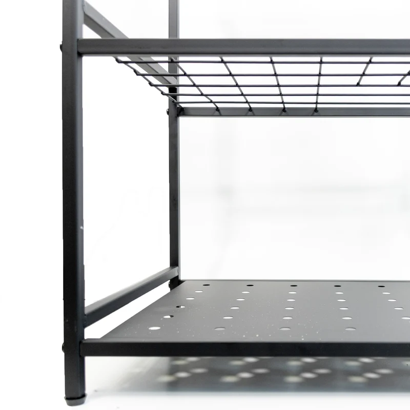 Garten Organizer Schwarz – Platzsparender Werkzeugständer für Schaufeln, Besen & Gartengeräte – Stabil & Praktisch für Garage und Schuppen