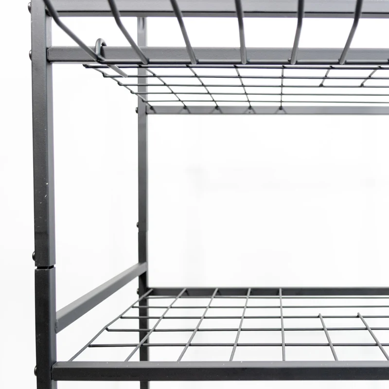 Garten Organizer Schwarz – Platzsparender Werkzeugständer für Schaufeln, Besen & Gartengeräte – Stabil & Praktisch für Garage und Schuppen