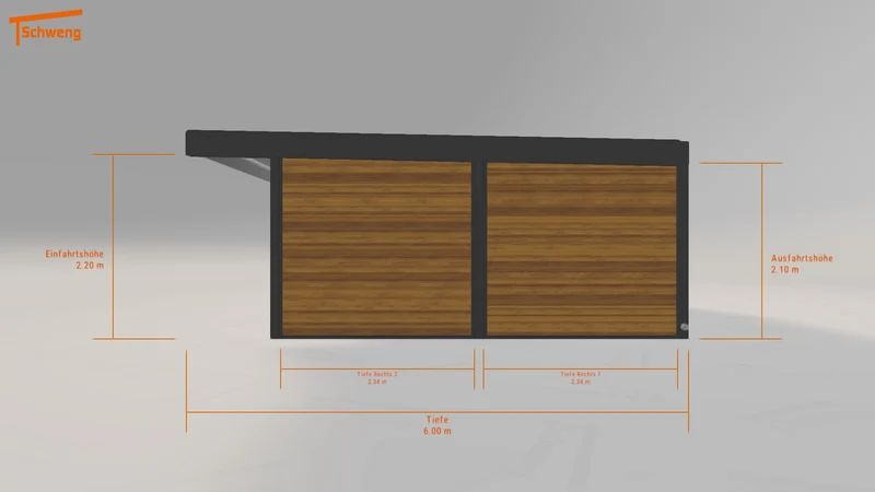 #DE Schweng Flachdachcarport C600+ (ID v4g9zp) #MTG