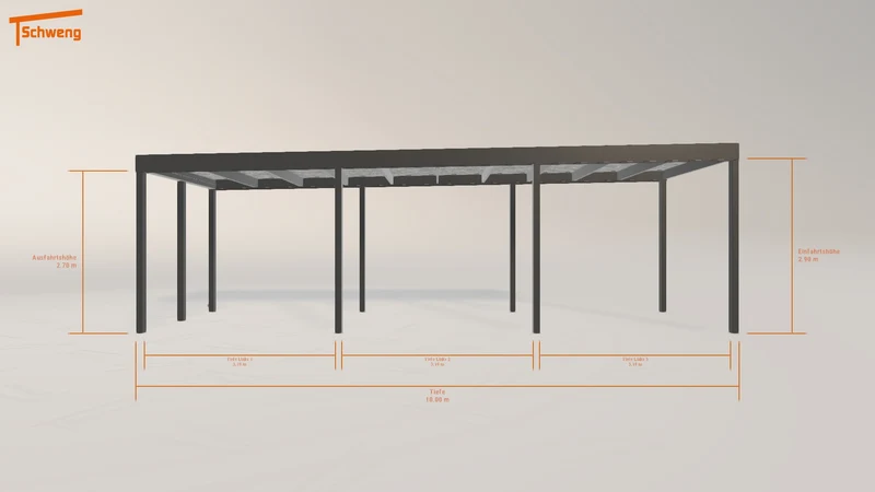 #DE Schweng Flachdachcarport C600 (ID bkrjyq)