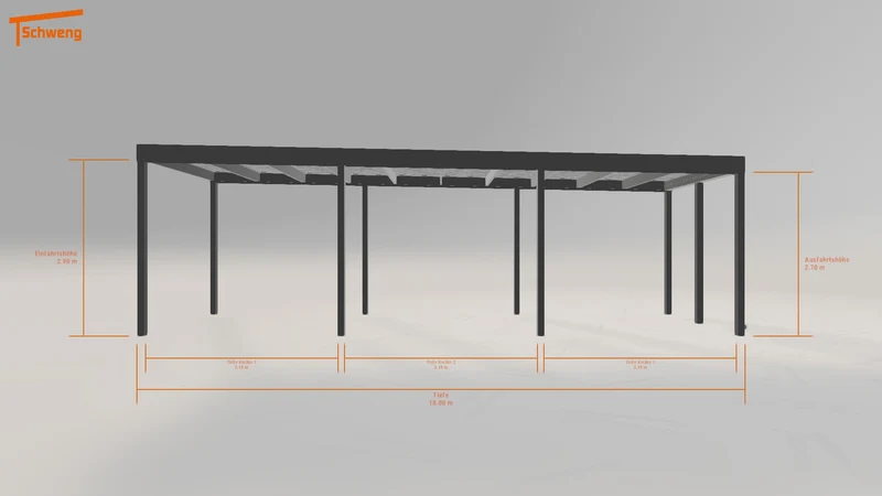 #DE Schweng Flachdachcarport C600 (ID bkrjyq)