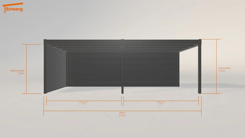 #DE Schweng Flachdachcarport C600 (ID zb9kg7) #MTG