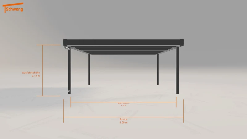 #DE Schweng Flachdachcarport C600+ (ID 42qgg5)