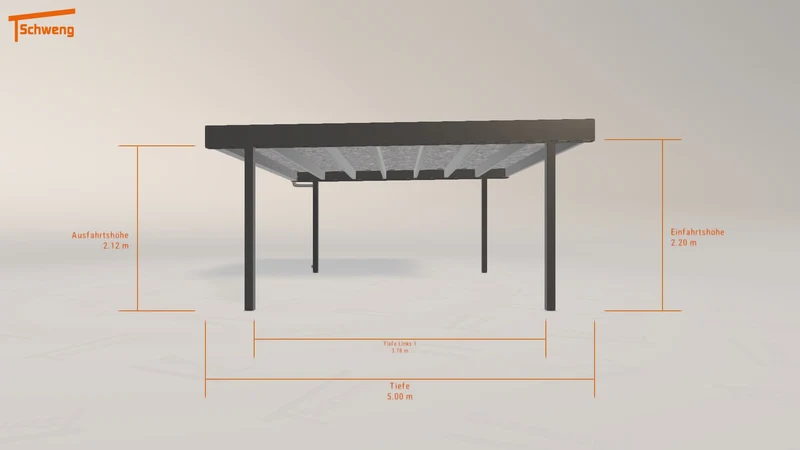 #DE Schweng Flachdachcarport C600+ (ID 42qgg5)
