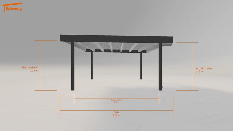 #DE Schweng Flachdachcarport C600+ (ID 42qgg5)