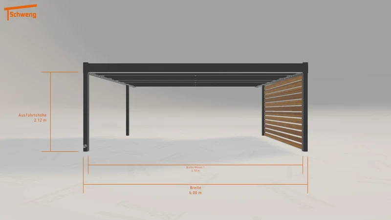 #DE Schweng Flachdachcarport C600 (ID pb5jpy) #MTG
