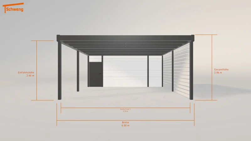 #DE Schweng Flachdachcarport C600+ (ID g7v387) #MTG