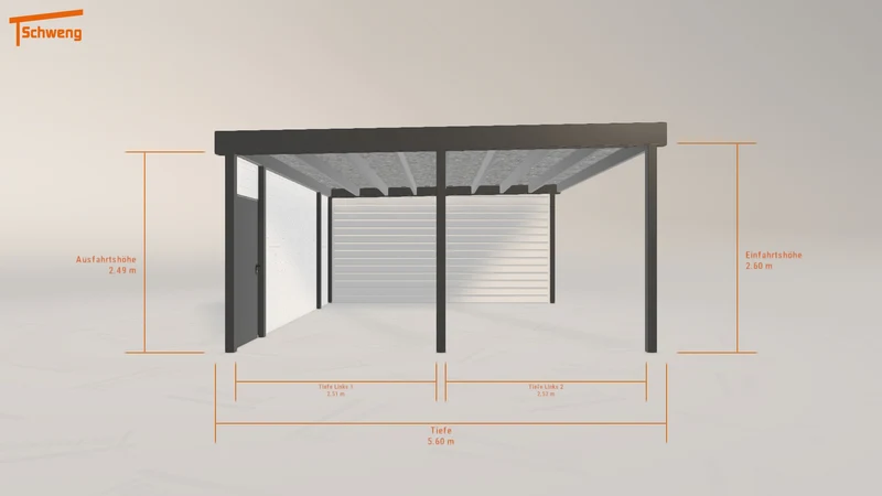 #DE Schweng Flachdachcarport C600+ (ID g7v387) #MTG