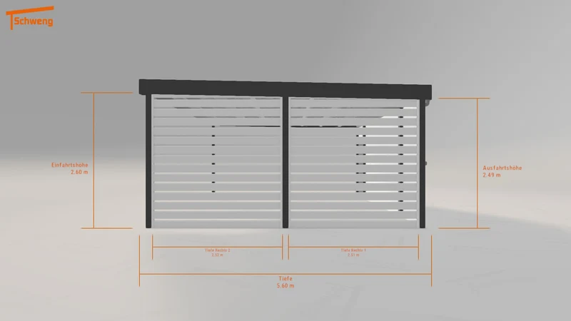 #DE Schweng Flachdachcarport C600+ (ID g7v387) #MTG