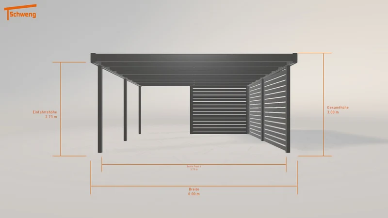 #DE Schweng Flachdachcarport C600 (ID w3mrdz)