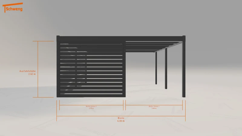 #DE Schweng Flachdachcarport C600 (ID w3mrdz)