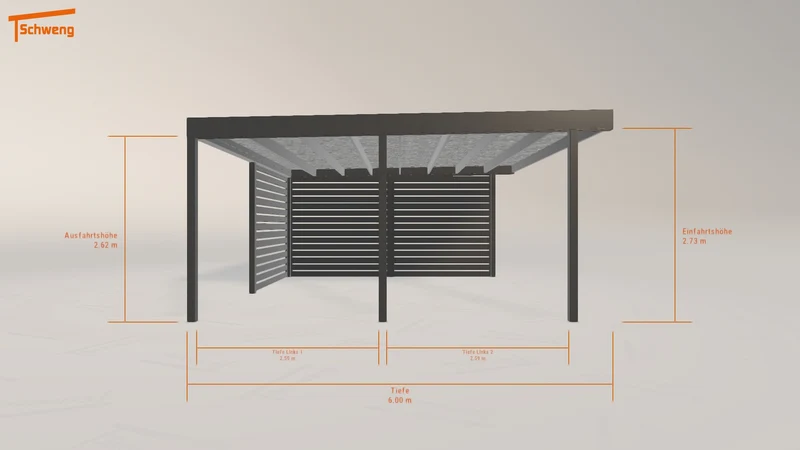 #DE Schweng Flachdachcarport C600 (ID w3mrdz)