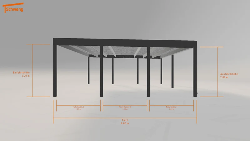#DE Schweng Flachdachcarport C600 (ID 85zrv2) #MTG