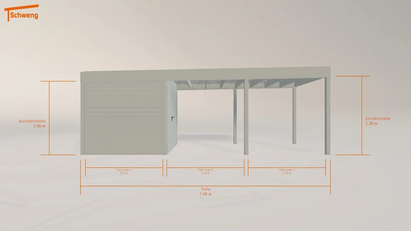 #DE Schweng Flachdachcarport C600+ (ID bkrdkv) #MTG