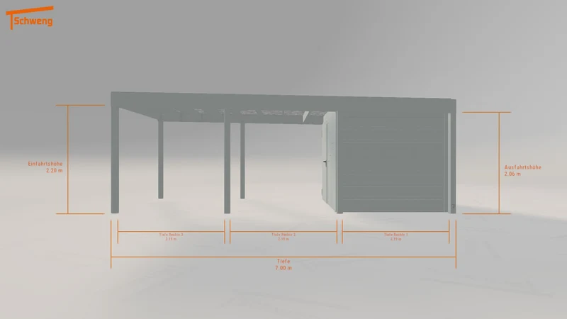 #DE Schweng Flachdachcarport C600+ (ID bkrdkv) #MTG