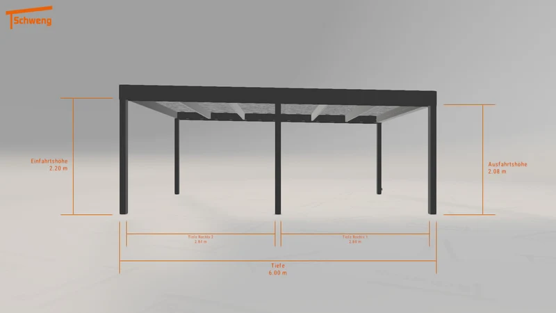 #DE Schweng Flachdachcarport C600 (ID k2dyyz)