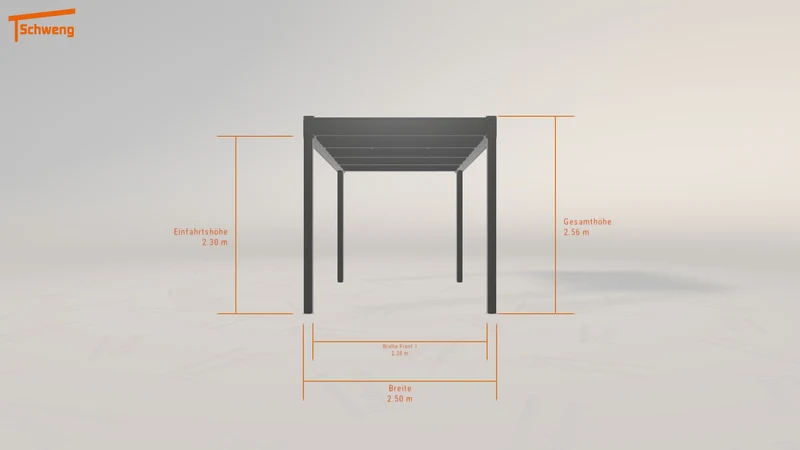 #DE Schweng Flachdachcarport C600 (ID w3m7y7)