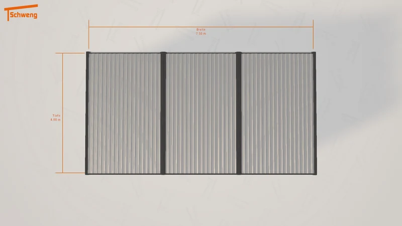 #DE Schweng Flachdachcarport C600 (ID 332795)