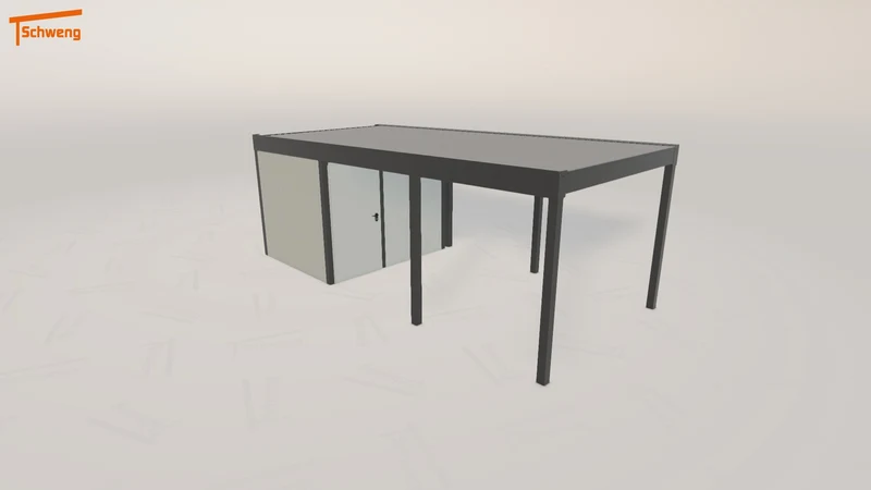 #DE Schweng Flachdachcarport C600 (ID bkrzpb)