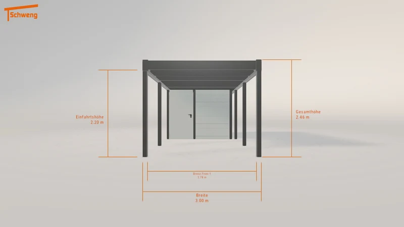 #DE Schweng Flachdachcarport C600 (ID bkrzpb)